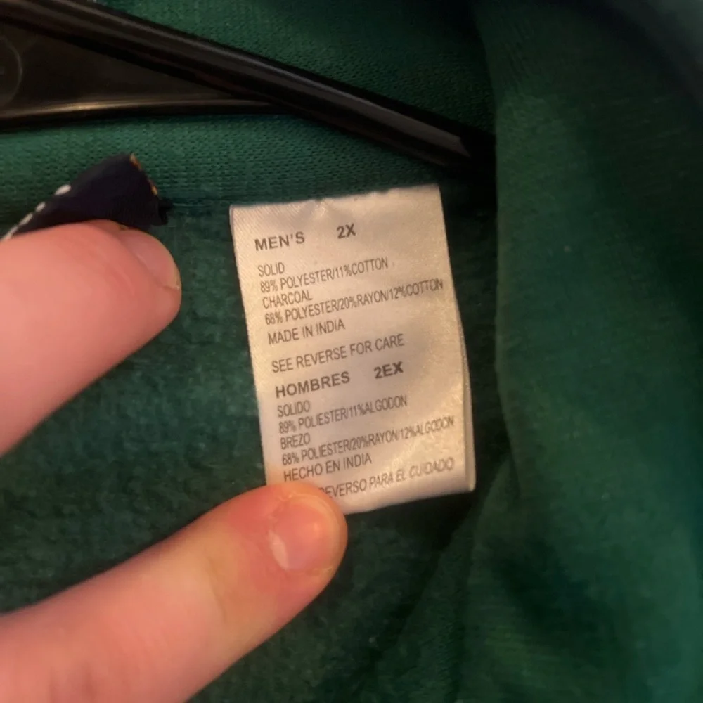 Green and Gray Men's Old School Pull Over